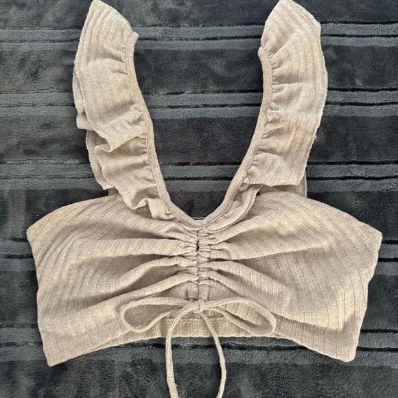 Zara Ruffle Crop Top - Picture 2 of 3